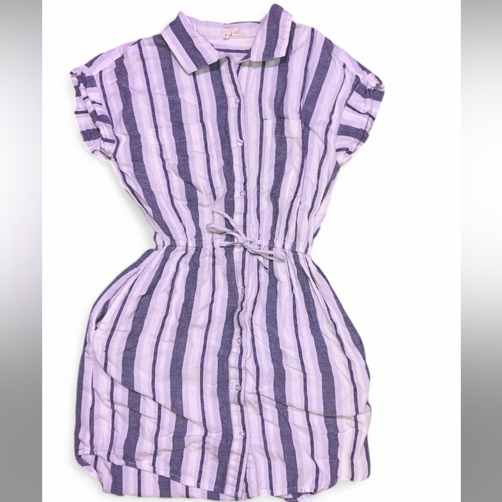 handmade striped short sleeve dress
